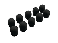 Omnitronic Black Windshield for Lapel Tie-Clip Microphone Foam Windscreen Muff x 10