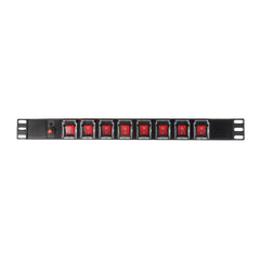 Pulse 19-Zoll-Rackmount-IEC-Switch-Panel-Power-8-Wege-Disco-DJ-Server