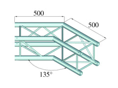 Alutruss Quadlock 6082C-23 Coin 2 voies 135 ?