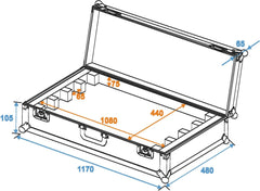 Roadinger Flightcase Ec-B252 4X Led Bar-252 Rgb