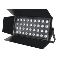 2x Equinox Cabaret Colour HEX LED Flood 36 x 8W RGBWAUV inc flightcase