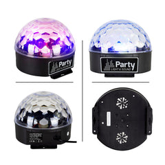 Party Light Sound 3er-Pack LED-Lichteffekte Derby Mirrorball Strobe DJ Disco Partybeleuchtung