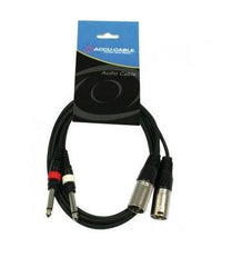 2 x XLR male to 2 x 6,3 Jack Mono Audio Cable 3m High Quality