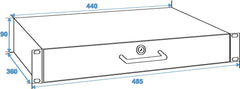 Omnitronic Rack Drawer With Lock 2U