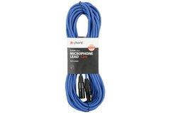 Chord 12 m câble XLR 3 broches équilibré professionnel de haute qualité (bleu)