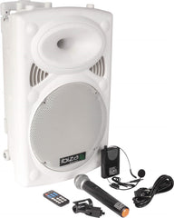 Ibiza Sound PORT12UHF-BT-WH Tragbares PA-System, Akku-Lautsprecher, Bluetooth