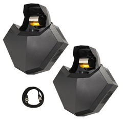 2x Equinox Helix Evo XP 150W Barrel Effect Light Black