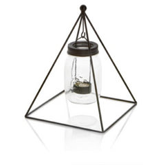 PREMIER DECORATIONS METAL PYRAMID HANGING TEA LIGHT HOLDER