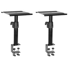 Omnitronic TMO-2 Adjustable Desktop Monitor Stand Adjustable Height 25-42 cm Studio DJ Pair