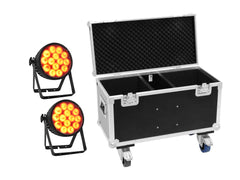 Eurolite Set 2X Led Ip Par 14X10W Hcl + Case With Wheels
