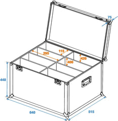 Flightcase 8x SLS Size L