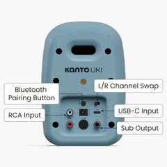 Kanto UKI 100W Desktop Speakers (Bluetooth, USB-C) Cornflower Blue Pair