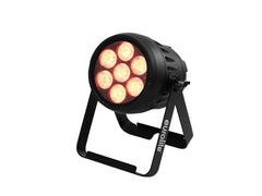 8x Spot Eurolite LED IP PAR 7x10W RGBL avec Flightcase