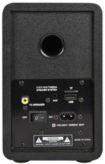 AV:Link Aktive Bluetooth-Regallautsprecher HiFi-Soundsystem Schwarz