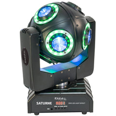 2x Ibiza Saturne DMX Moving Head Revolving Disco Ball Light Effect