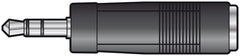 qtx-Adapter 3,5-mm-Stereo-Klinkenstecker - 6,3-mm-Stereo-Buchse