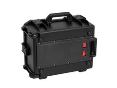 Roadinger Plastic Flightcase for 8× AKKU Flat Light with Trolley