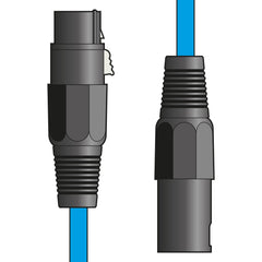 3x Citronic XLR Cable (6m Blue)