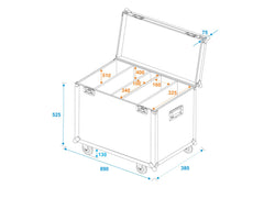 Roadinger Flightcase 4X Multiflood Pro