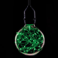 Prolite 1.7W LED G95 ES Poly Star Polycarbonate Lamp, Green