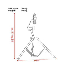 Showgear Followspotstand Wind Up Max 20kg