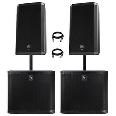 Electro-Voice 3600 W ZLX12P aktiver 12-Zoll-Lautsprecher + ZXA1 Subwoofer PA-Paket