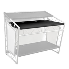 Liteconsole XPRS Hauptoberregal, schwarzes Metall, Aluminium, 3 mm