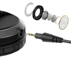 Pioneer HDJ-X5-K Pro DJ 40mm Headphones with Swivel Ear Black
