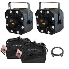 2x Jb Systems INVADER 23W Effet LED + Bundle Laser Rouge+Vert 200mW