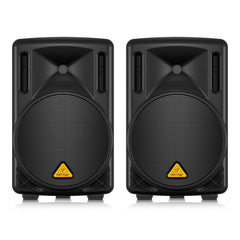 2x Behringer B210D Active PA Speakers 200W 10"