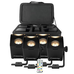 Chauvet Freedom Q1N Battery Powered RGB + WW Pinspot Wireless Uplighter Set of 4 *B-Stock