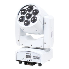 2x Equinox Fusion 120 Zoom MKII (boîtier blanc) lampe à tête mobile