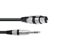 Omnitronic Adapterkabel XLR(F)/Klinke Stereo 0,2M Schwarz
