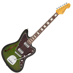 Vintage Revo Series Surfmaster Thinline Twin Guitar - Greenburst