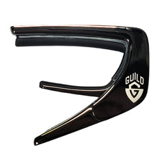 Thalia Guild Black Chrome Finish Capo - Ebony Inked On Black Ripple With G Shield