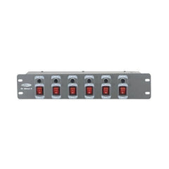 Showgear DJSwitch 6 Way Switchpanel Output 6xSchucko
