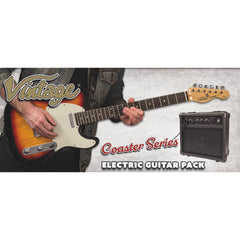 Vintage V20 Coaster Electric Guitar Pack - 3 Tone Sunburst