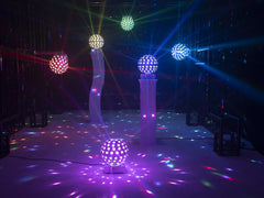 2x Eurolite LED B-40 Laser effet boule miroir Starburst stratosphère éclairage DMX
