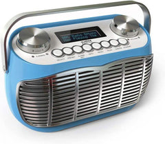 Detroit DAB Radio Retro DAB+ FM Radio Blue *BSTOCK*