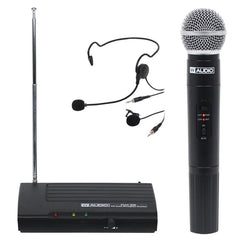 W Audio RM05 VHF Wireless Microphone System with Handheld & Headset & Lapel (173.8Mhz)