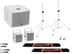 Omnitronic Set Molly 2.1 Active System Sub + 2X Top + Accessories, White