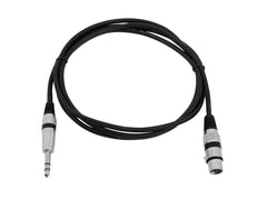 Omnitronic Adapterkabel XLR(F)/Klinke Stereo 2M Schwarz