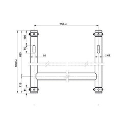 Showtec H-Downrigger Black (FT/FQ)