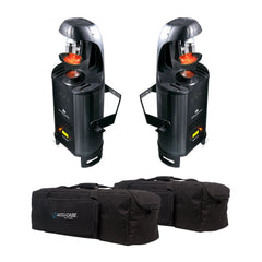 2x ADJ Inno Scan HP 80W LED Mirror Scanner Package