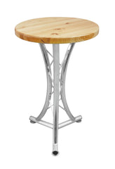 Table de bistro Alutruss, courbée