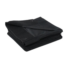 LEDJ 6m x 6m Black Serge Drape Curtain Backdrop