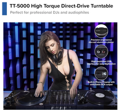 2x Gemini TT-5000 Professional Direct-Drive Turntable
