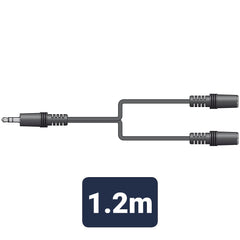 AV:Link 3,5-mm-Stereostecker an 2 x 3,5-mm-Stereobuchsen, Kabel 1,2 m