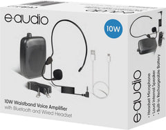 E-Audio Waistband Voice Amplifier with Bluethooth & Wired Headset 10W