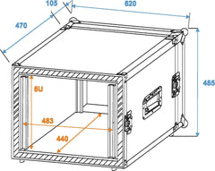 Verstärkerrack SP-2, 8HE, stoßfest